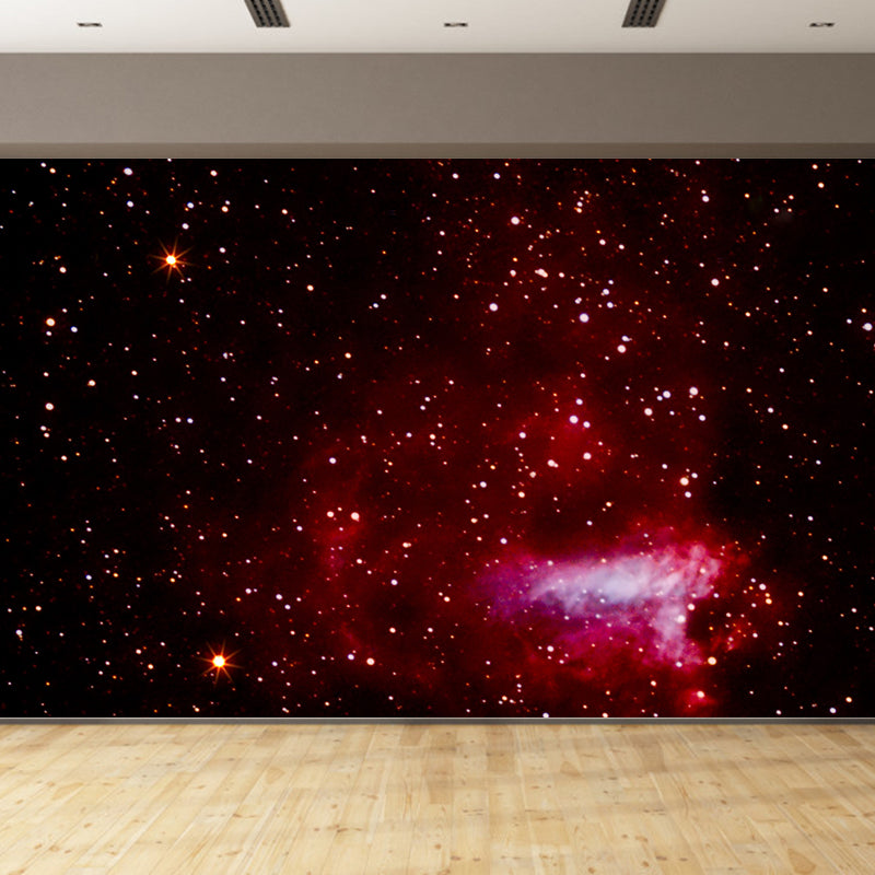 Starry Night Scenery Mural Wallpaper for Sitting Room, Custom Size Available