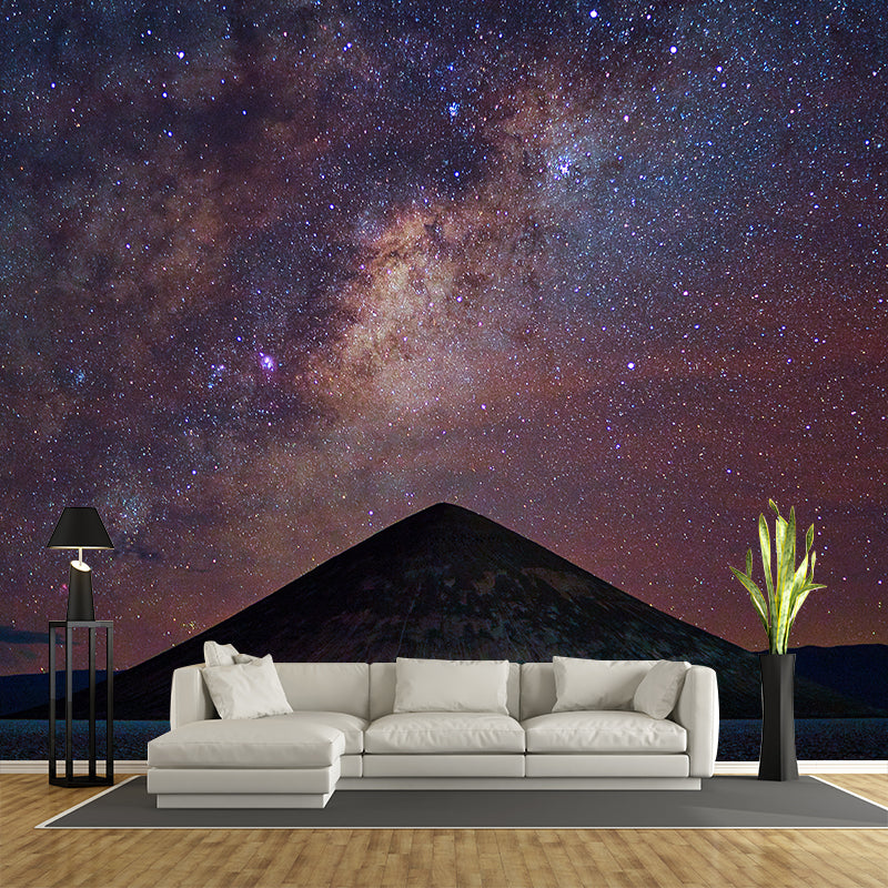 Space Night Sky Stain Resistant Wall Decor for Living Room Bedroom, Made to Measure