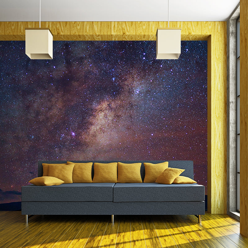 Space Night Sky Stain Resistant Wall Decor for Living Room Bedroom, Made to Measure