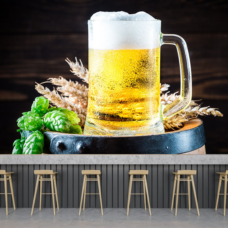 Modern Bar Decoration Brewage Wall Decor Moisture Resistant Mural, Made to Measure