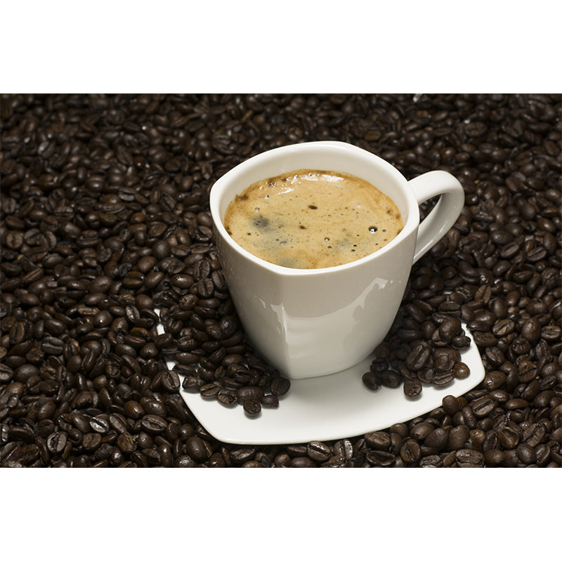 Minimalism Style Coffee Beans Wall Mural Moisture Resistant Wall Art for Coffee Shop