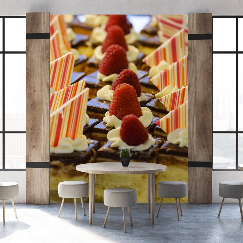 Simple Style Dessert Shop Decoration Dessert Mural Wallpaper, Custom Size Available
