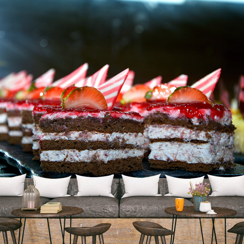 Modern Cake Shop Decoration Cake Mural Wallpaper Moisture Resistant Art