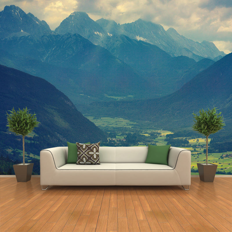 Contemporary Mountain Environment Friendly Mural Wall Covering for Bedroom