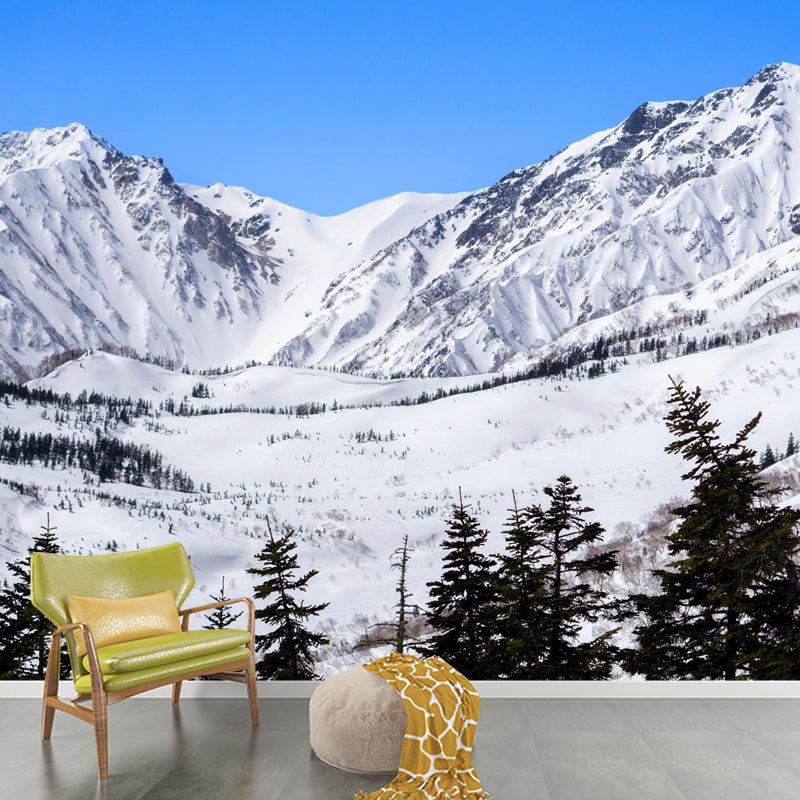 Modern Style Mountain Mural Environment Friendly Wall Covering for Sleeping Room