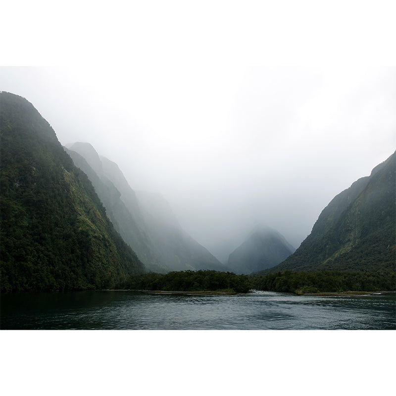 Modern Style Mountain Mural Environment Friendly Wall Covering for Sleeping Room