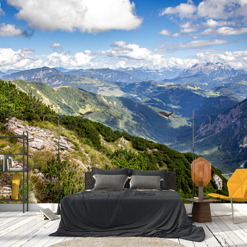 Tall Mountain Mural Wallpaper Contemporary for Bedroom Decor