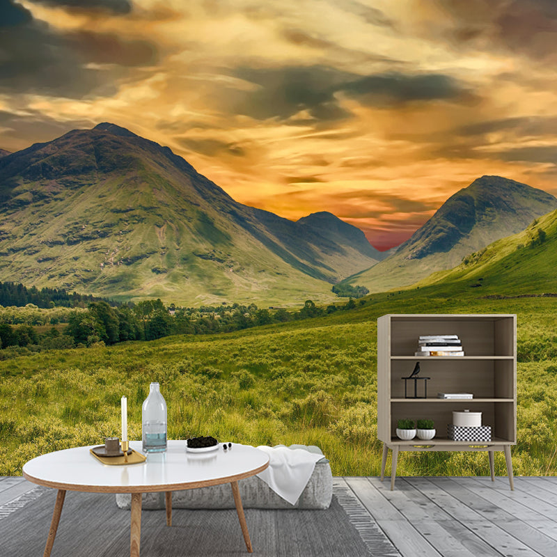 Tall Mountain Environment Friendly Mural Wall Covering for Living Room