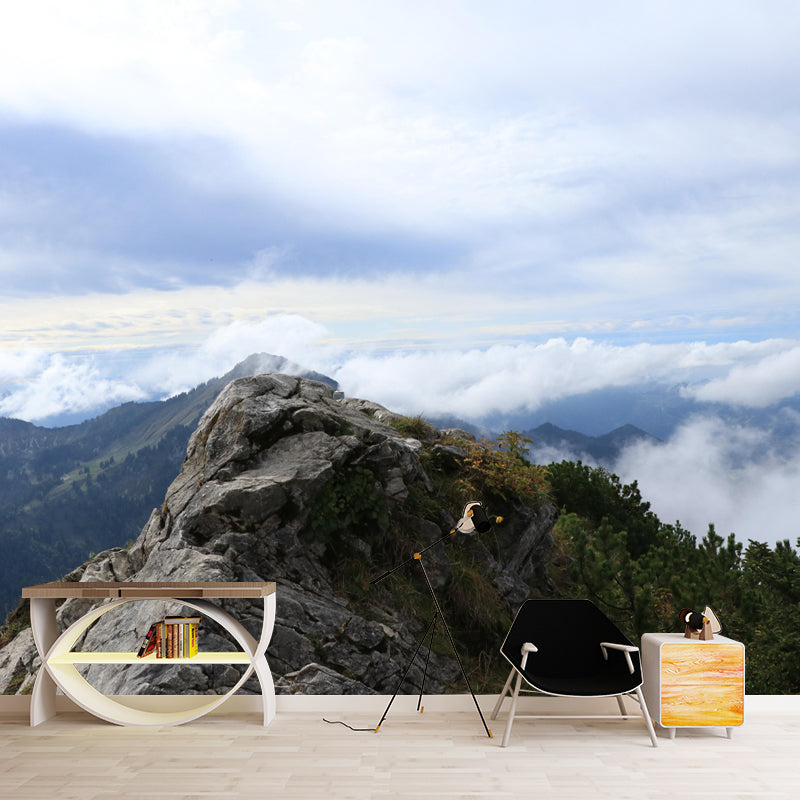 Customized Tall Mountain Mural Wallpaper Contemporary for Guest Room Decor