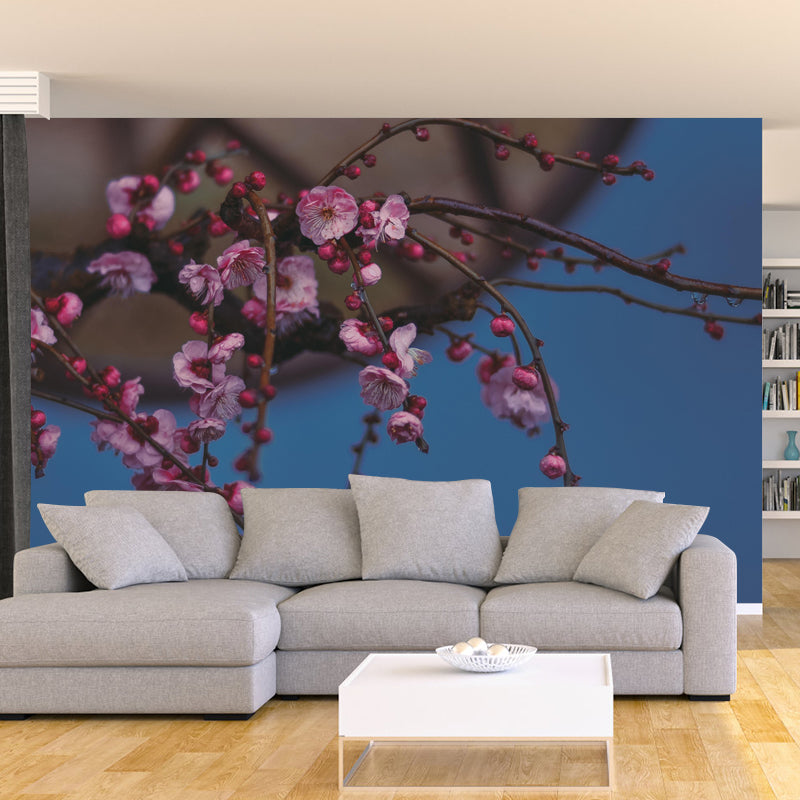 Customized Plum Bossom Mural Wallpaper Contemporary for Guest Room Decor