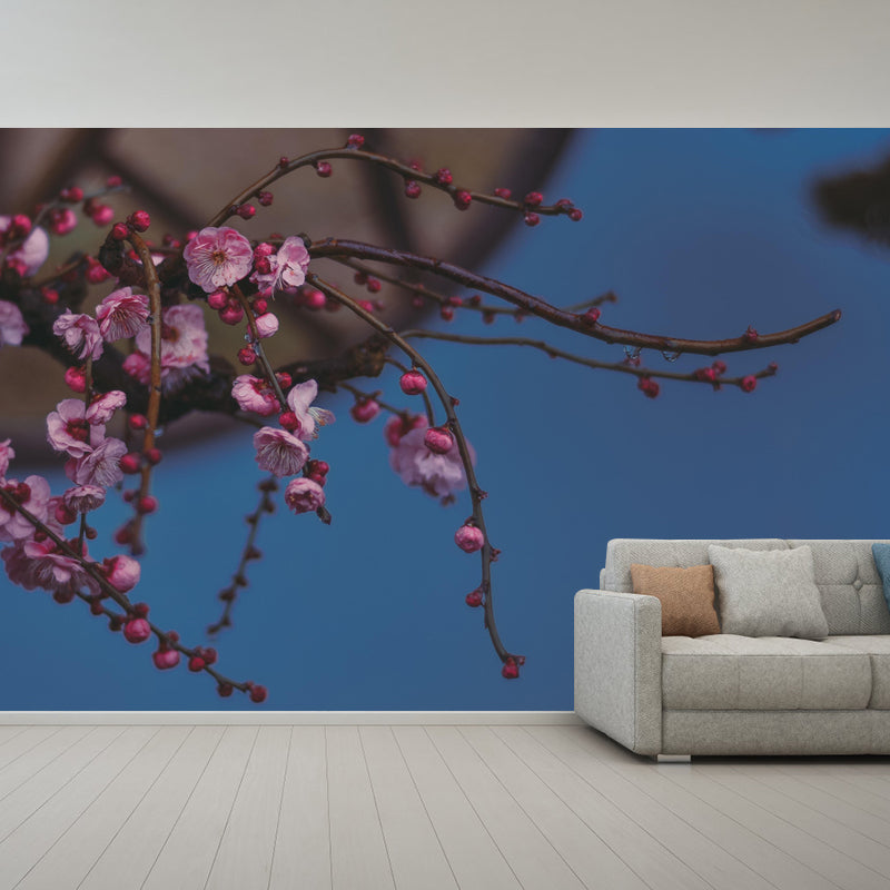 Customized Plum Bossom Mural Wallpaper Contemporary for Guest Room Decor