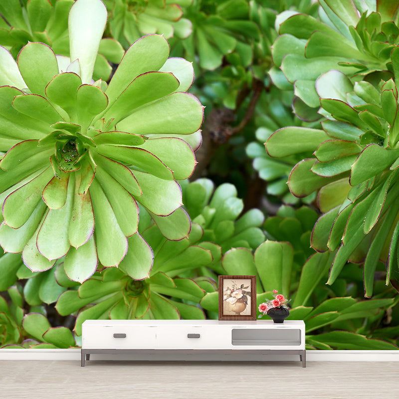 Green Plant Mural Decal Customized Modern Wall Covering for Sleeping Room