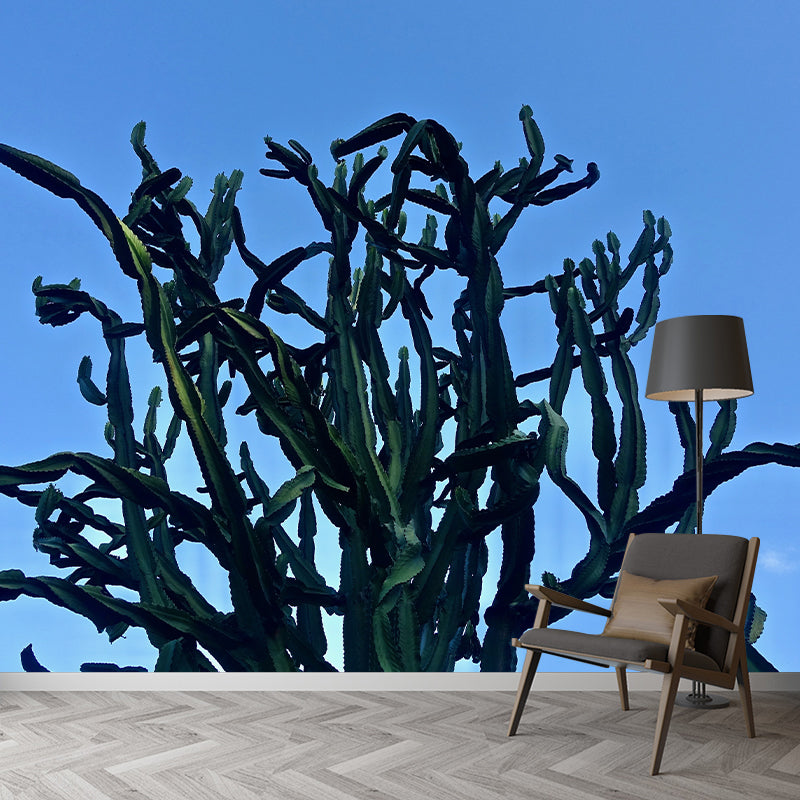 Green Plant Mural Decal Customized Modern Wall Covering for Sleeping Room