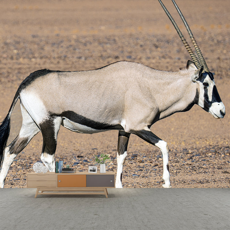 Antelope Mural Wallpaper Moisture Resistant Wall Covering for Home Decor