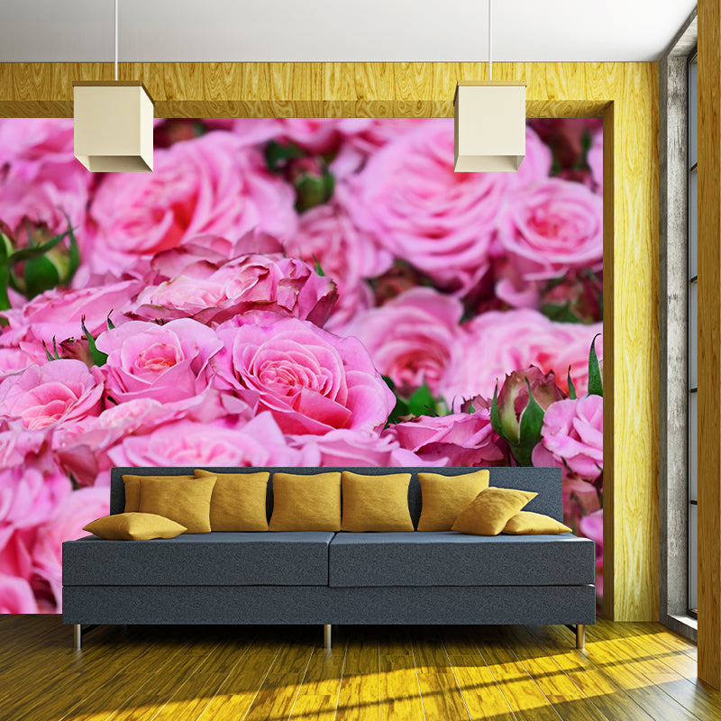 Delicate Rose Mural Eco-friendly Wallpaper Wall Covering for Sleeping Room