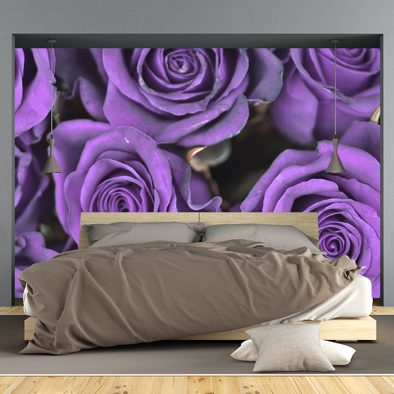 Delicate Rose Mural Eco-friendly Wallpaper Wall Covering for Sleeping Room