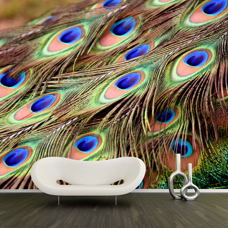 Minimalism Style Feather Mural Decal Water Resistant Wall Decor for Gust Room