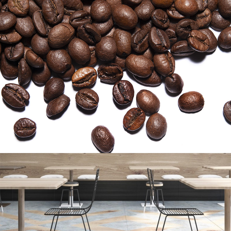 Soft Color Coffee Beans Wallpaper Murals Environment Friendly for Coffee Shop