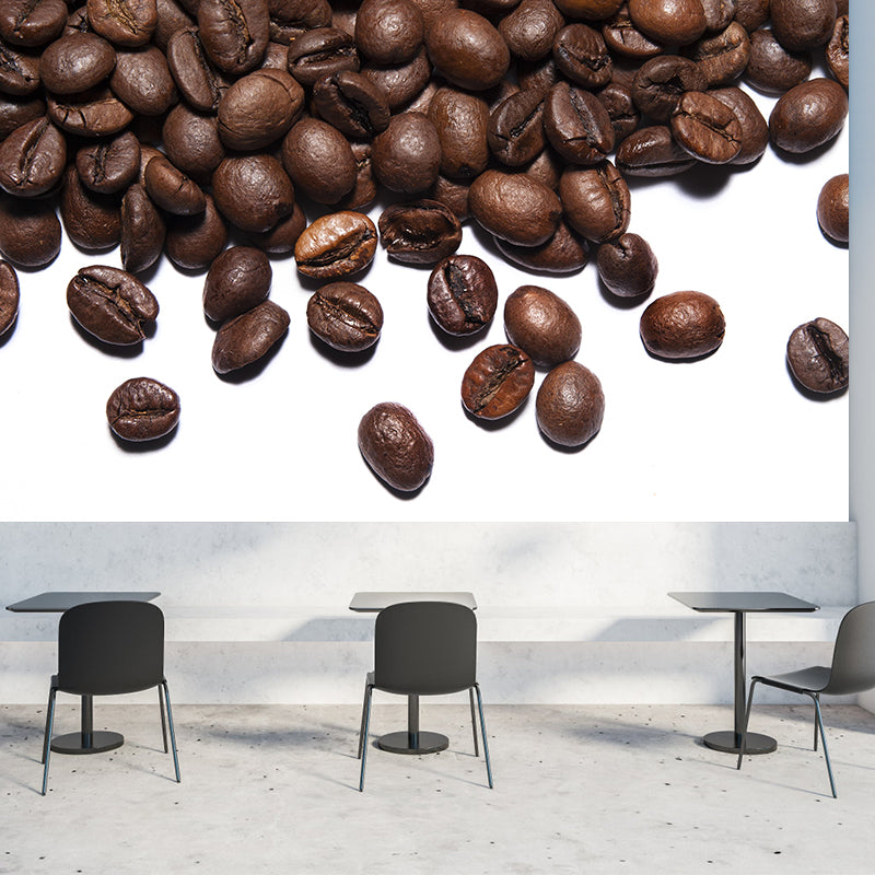 Soft Color Coffee Beans Wallpaper Murals Environment Friendly for Coffee Shop