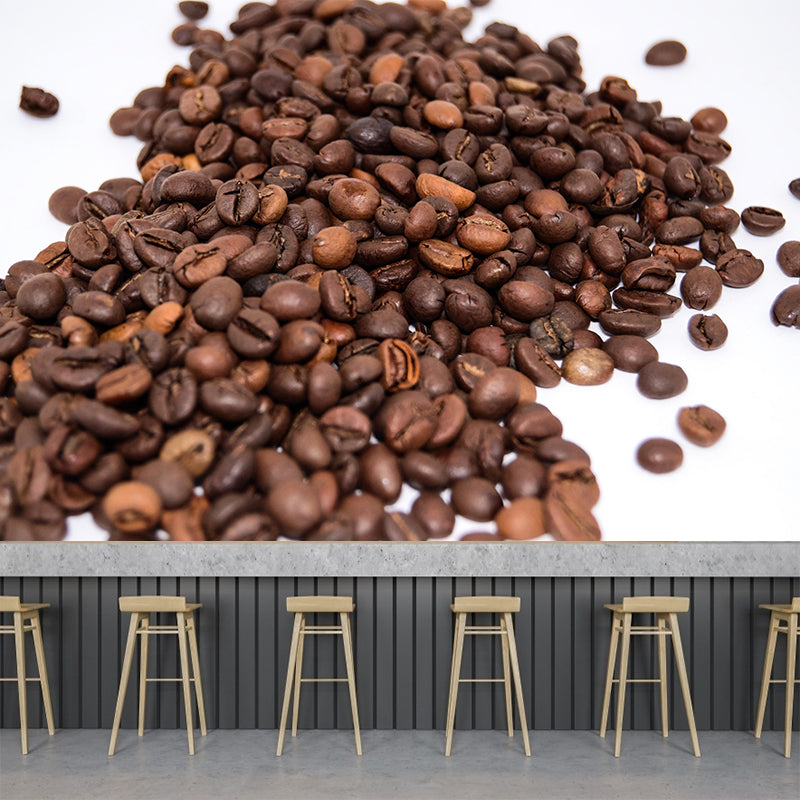 Customized Coffee Beans Mural Contemporary Eco-friendly Wallpaper for Shop Interior Decoration