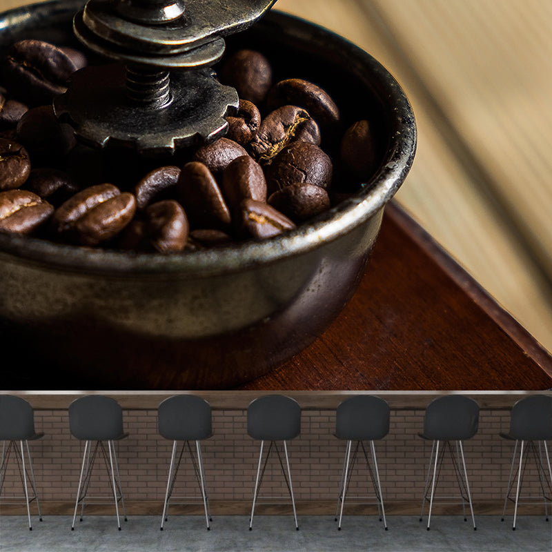 Horizontal Photography Coffee Beans Wallpaper Murals Eco-friendly for Coffee Shop
