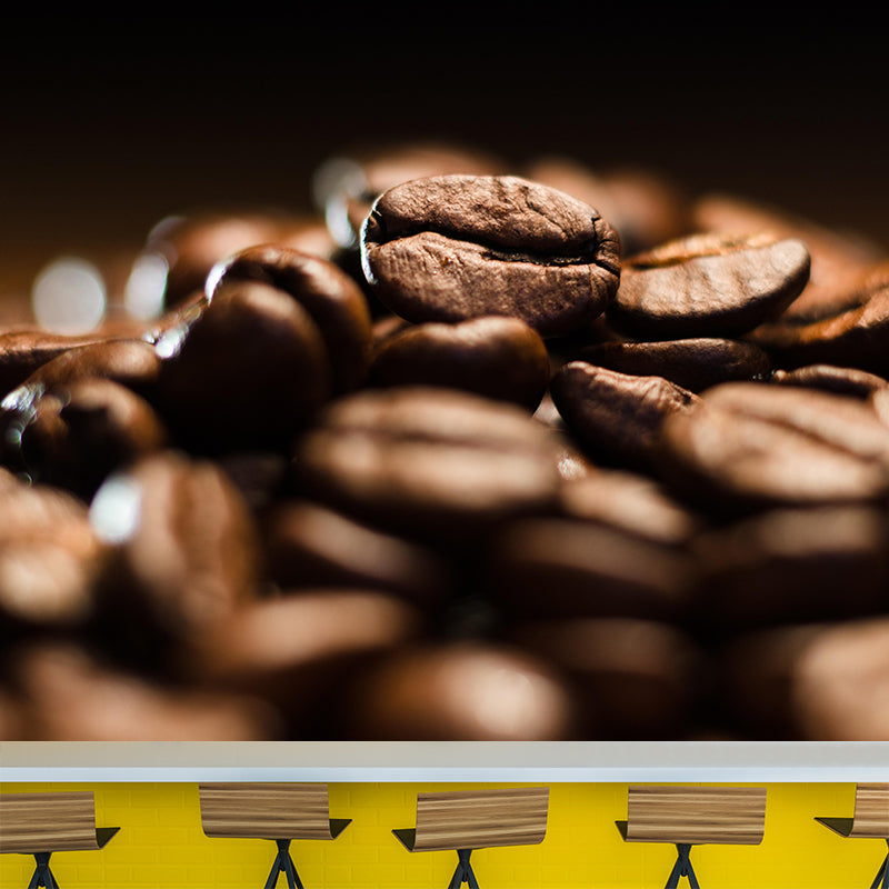 Modern Coffee Beans Mural Wallpaper Environment Friendly for Coffee Shop