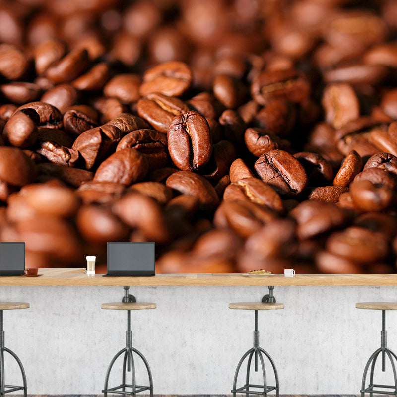 Modern Coffee Beans Mural Environment FriendlyWallpaper for Coffee Shop
