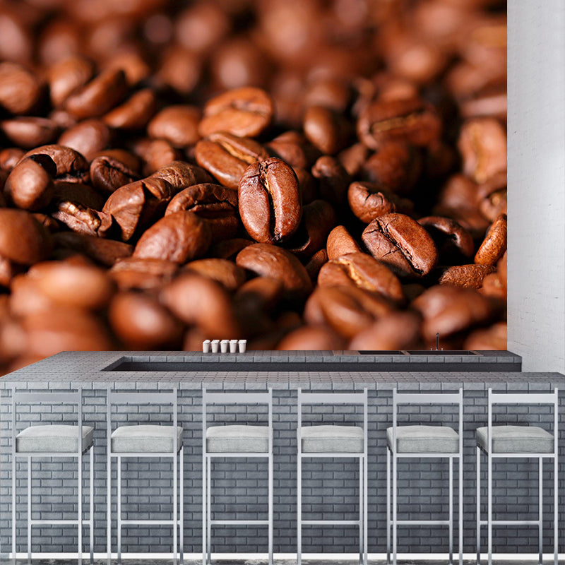 Modern Coffee Beans Mural Environment FriendlyWallpaper for Coffee Shop