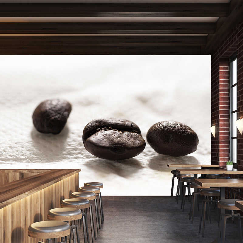 Modern Coffee Beans Mural Environment FriendlyWallpaper for Coffee Shop
