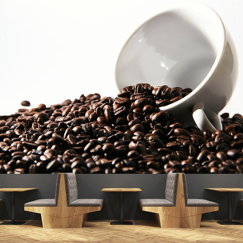 Simplicity Style Coffee Beans Mural Decal Modern Decorative Mildew Resistant for Decoration