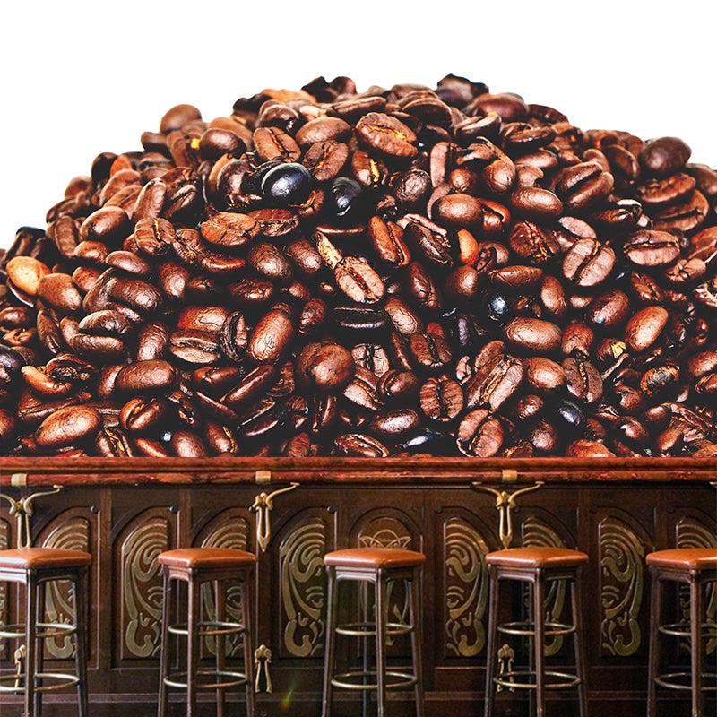 Simplicity Style Coffee Beans Mural Decal Modern Decorative Mildew Resistant for Decoration