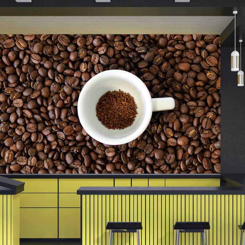 Modern Style Coffee Beans Wallpaper Murals Environment Friendly for Coffee Shop