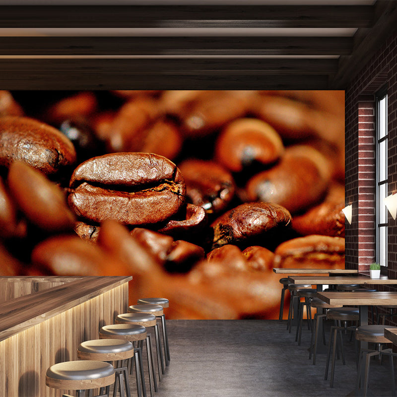 Modern Style Coffee Beans Wallpaper Murals Environment Friendly for Coffee Shop
