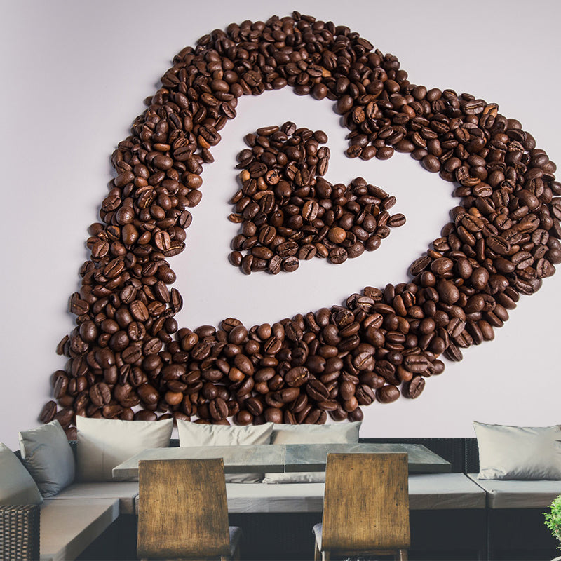 Modern Style Coffee Beans Wallpaper Murals Environment Friendly for Coffee Shop