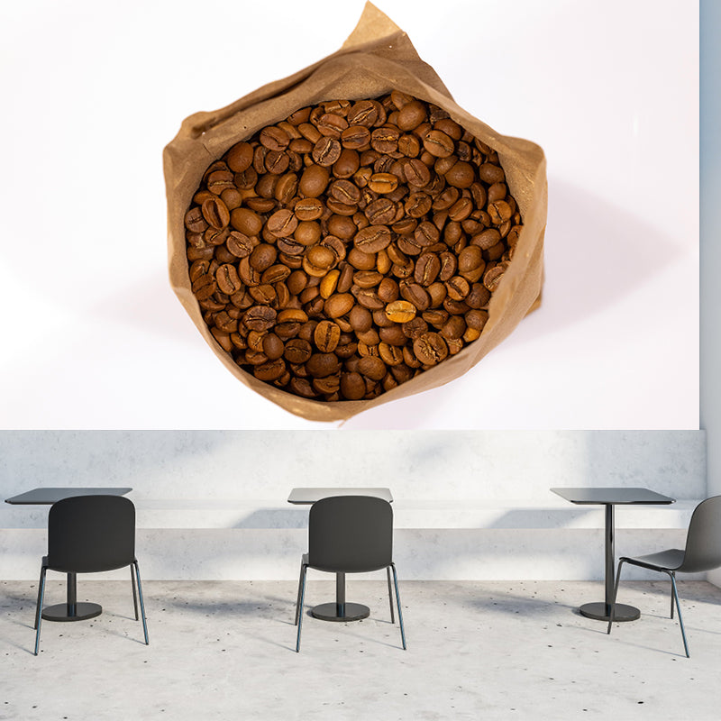 Modern Coffee Beans Wallpaper Mural Environment Friendly for Coffee Shop