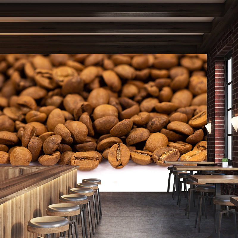 Simplicity Coffee Beans Mural Decal Modern Decorative Mildew Resistant for Decoration