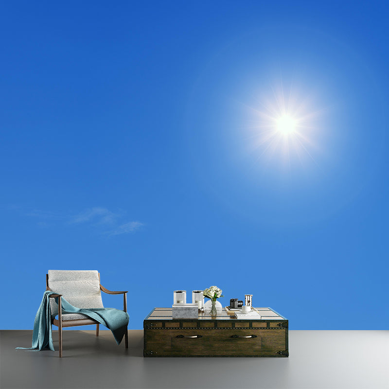 Sky Landscapes Mural Contemporary Wall Covering Light Color for Living Room