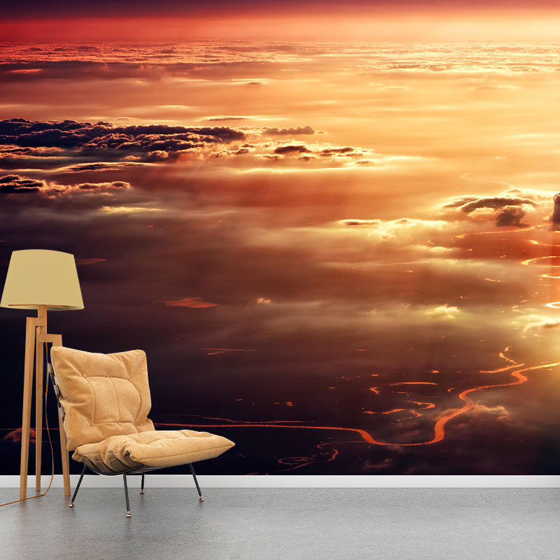 Beautiful Sky Mural Wallpaper Modern Style Decorative Photography for Living Room