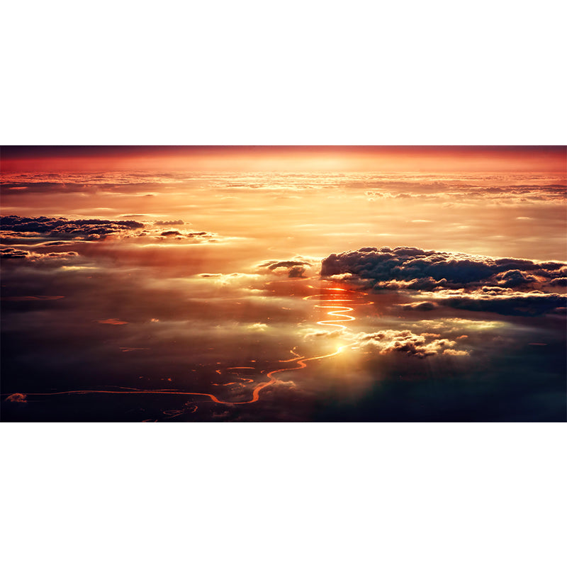 Beautiful Sky Mural Wallpaper Modern Style Decorative Photography for Living Room