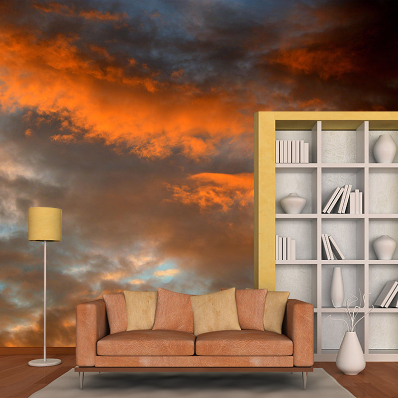 Beautiful Sky Mural Wallpaper Modern Style Decorative Photography for Kitchen