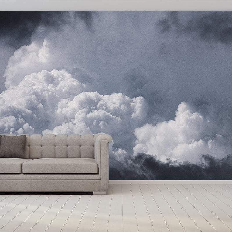 Contemporary Cloud Mural Environment Friendly Wall Covering for Sleeping Room