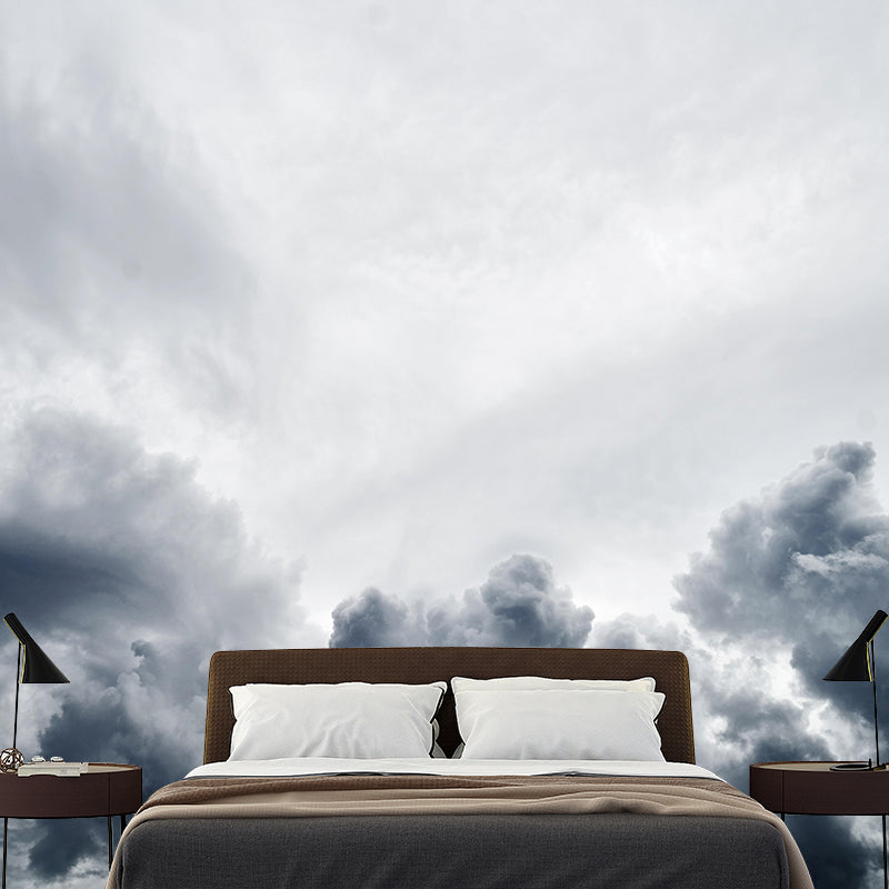 Contemporary Cloud Mural Environment Friendly Wall Covering for Sleeping Room