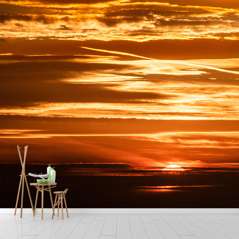 Customized Sky Mural Modern Style Mildew Resistant Dining Room Wall Decor