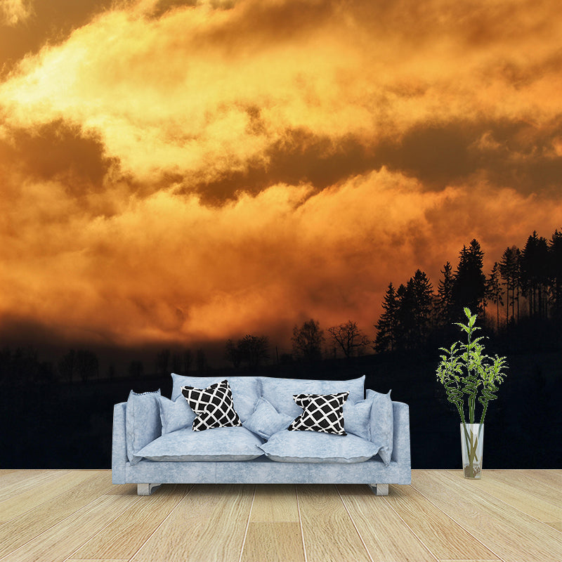 Contemporary Style Sky Mural Environment Friendly Wall Covering for Sleeping Room