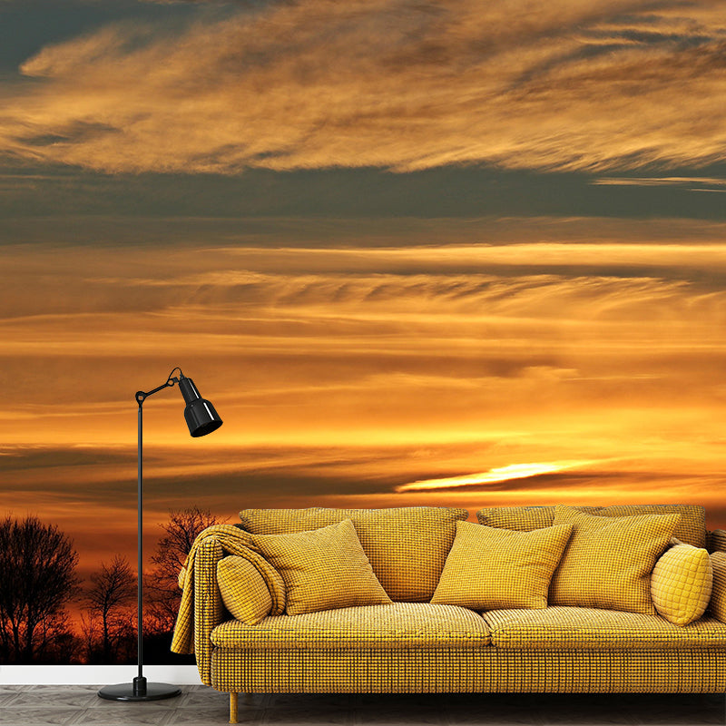 Customized Sky Mural Modern Style Mildew Resistant Living Room Wall Decor