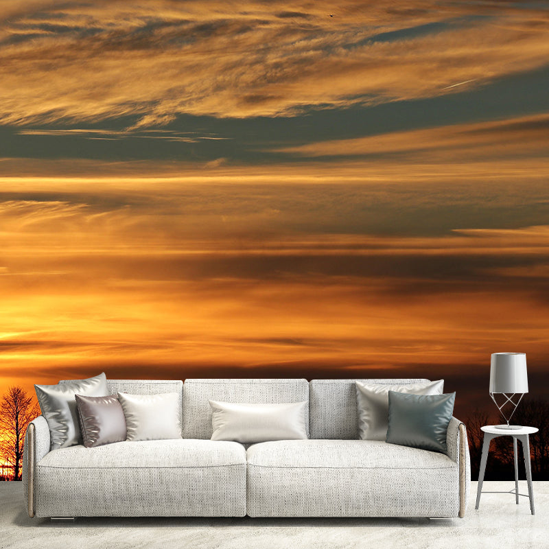 Customized Sky Mural Modern Style Mildew Resistant Living Room Wall Decor