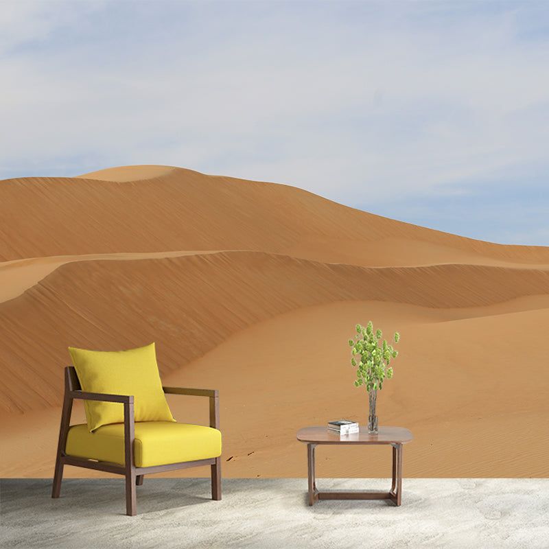 Desert Wall Mural Yellow Modernism Wall Decor for Living Room, Water Resistant