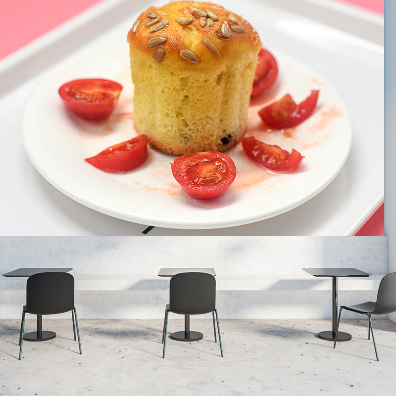 Cake Desserts Mural Wallpaper Moisture Resistant Modern Cake Shop Wall Covering