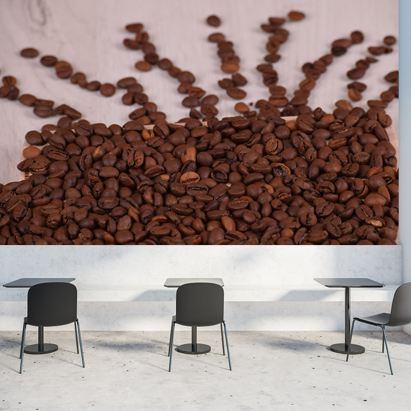 Aromatic Coffee Beans Mural Decal for Coffee Shop Water Resistant, Made to Measure