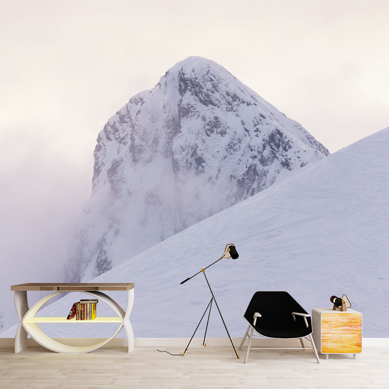 Mountain Top View Removable Wall Mural for Gust Room, Moisture Resistant